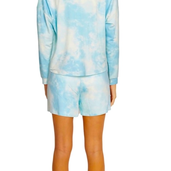 NWT WILD FOX HOPELESS DREAMER 2PC LT BLUE TIE DYE SLEEPWEAR SHORT SET SIZE SMALL - Picture 3 of 4